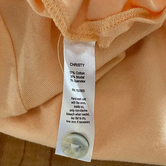 Hinson Wu Christy 3/4 Sleeve Top In Melon - Picture 5 of 5